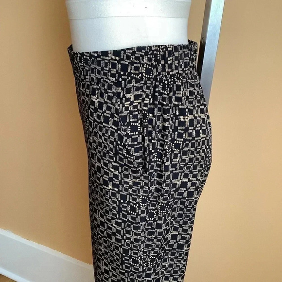 SANDRO Black/Tan Silky Straight Leg Trousers Size 6 - Picture 7 of 11